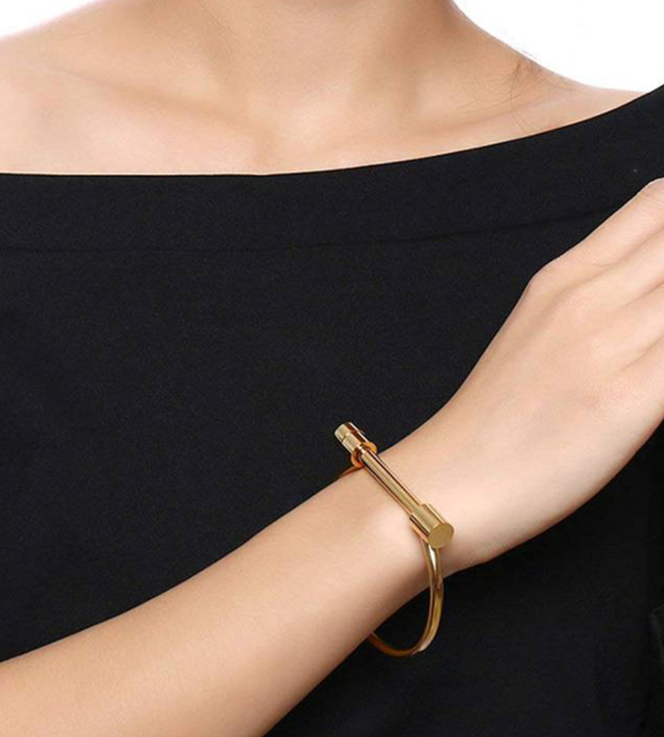 Horse Bit Cuff Bracelet- Bangle Cuff- Screw Lock- Waterproof: Original