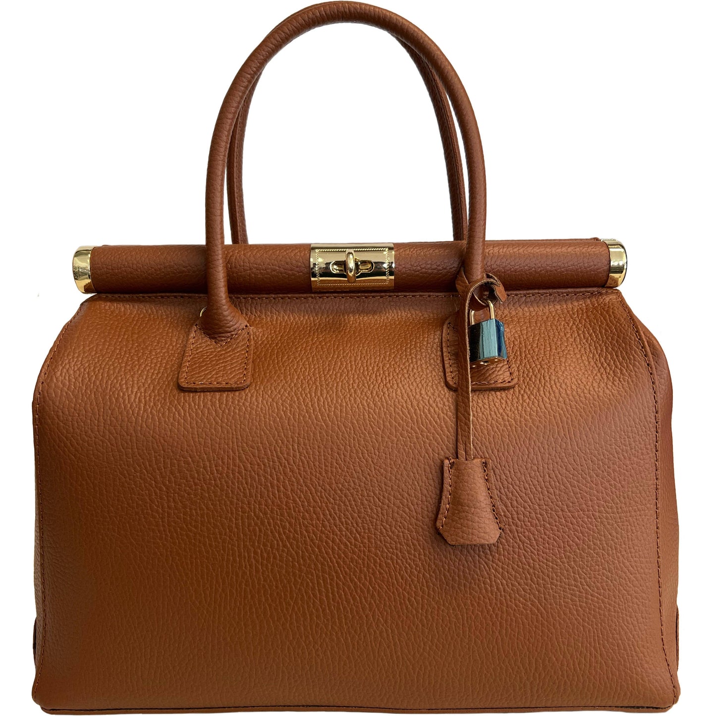 Modarno Handbag Women's Leather Handbag with Shoulder Strap: Beige Leather