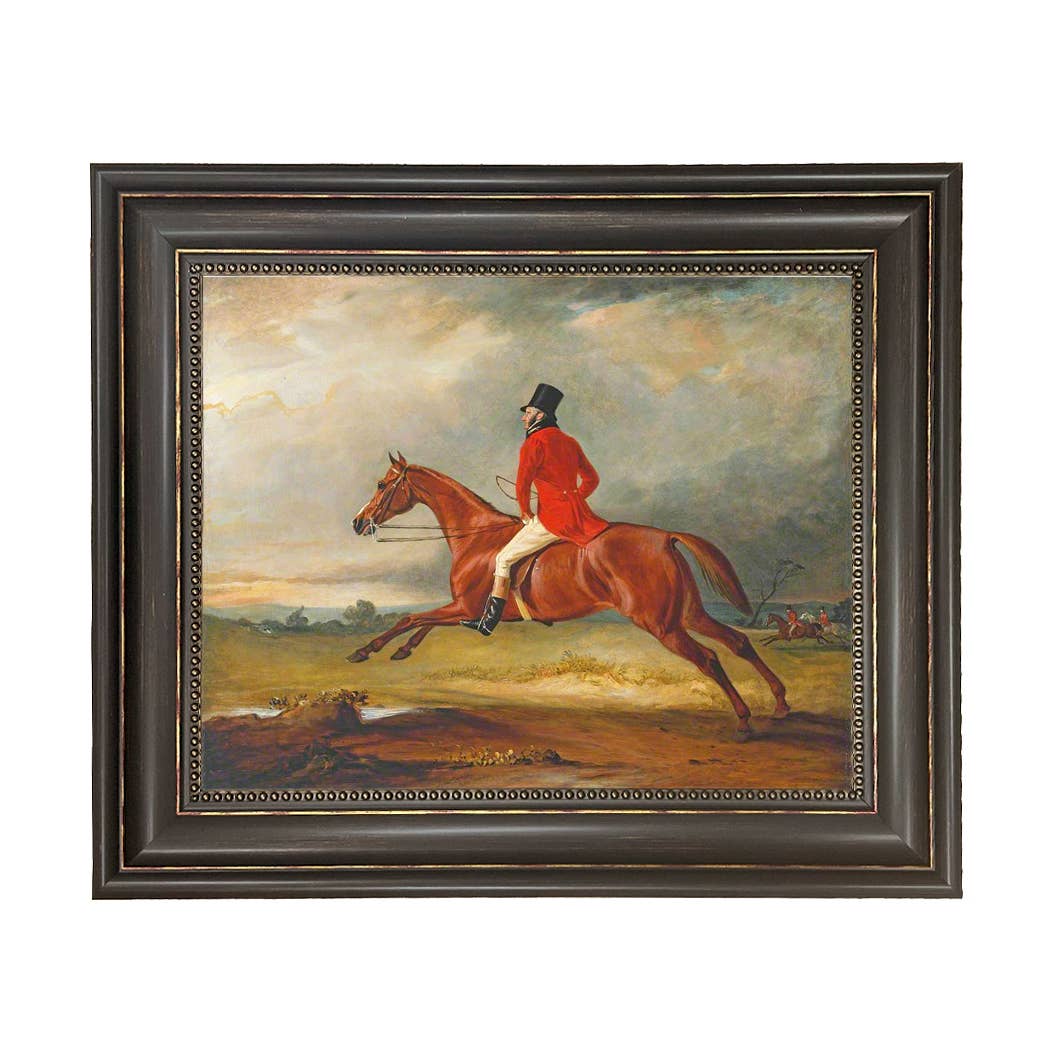 Major Healey Wearing Raby Hunt Uniform Framed Painting Print: Gold Florentine Leaf / 5" x 6"