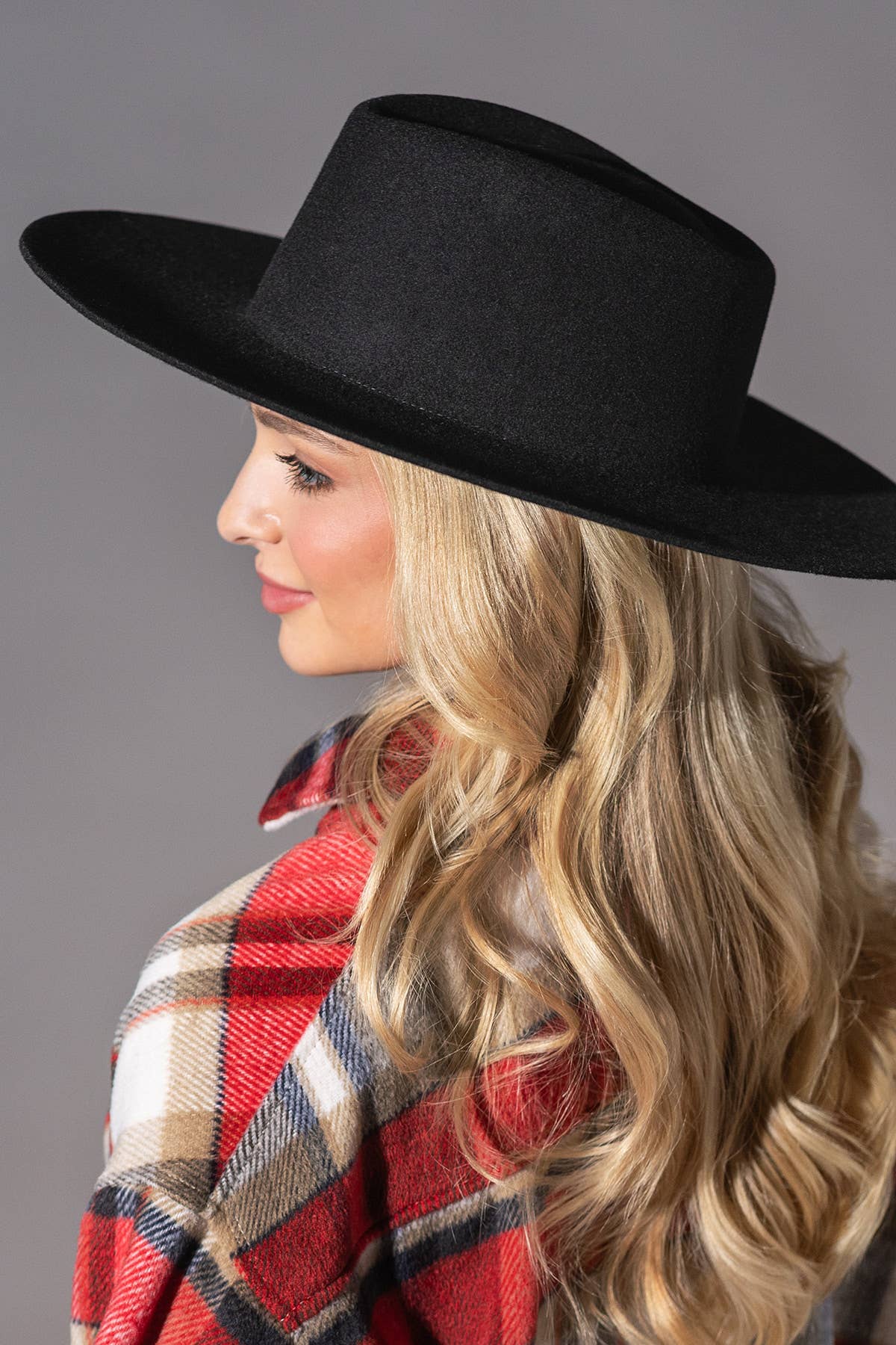 100% Australian Wool Triangular Panama Hat-Blank: RASPBERRY / OS