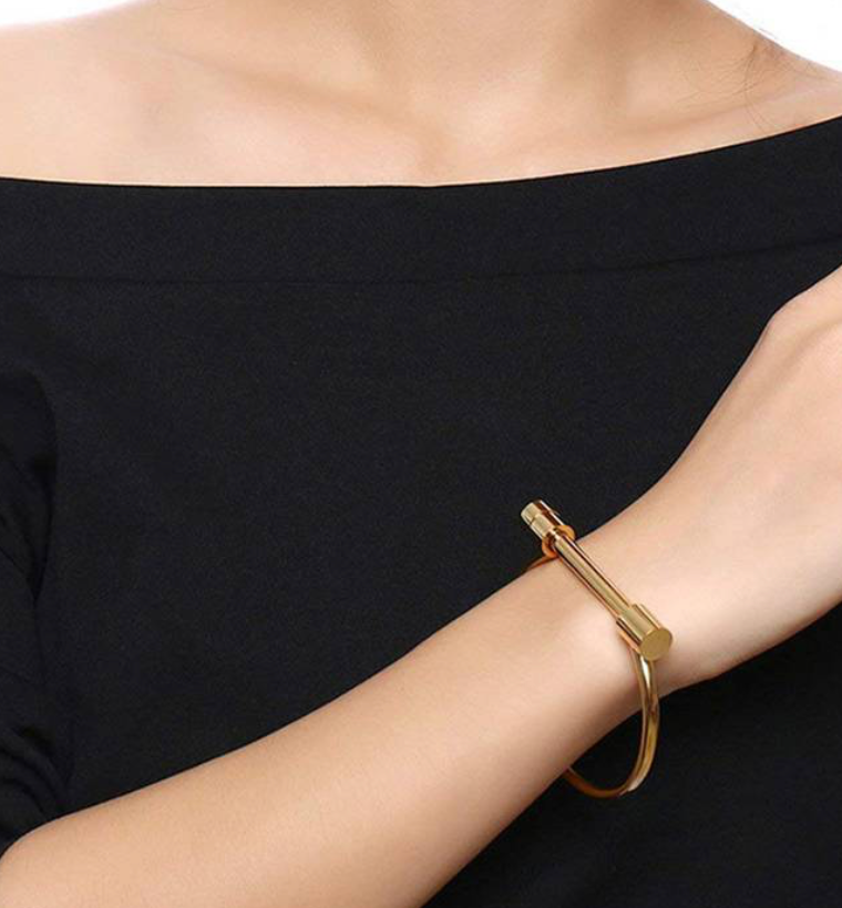 Horse Bit Cuff Bracelet- Bangle Cuff- Screw Lock- Waterproof: Original