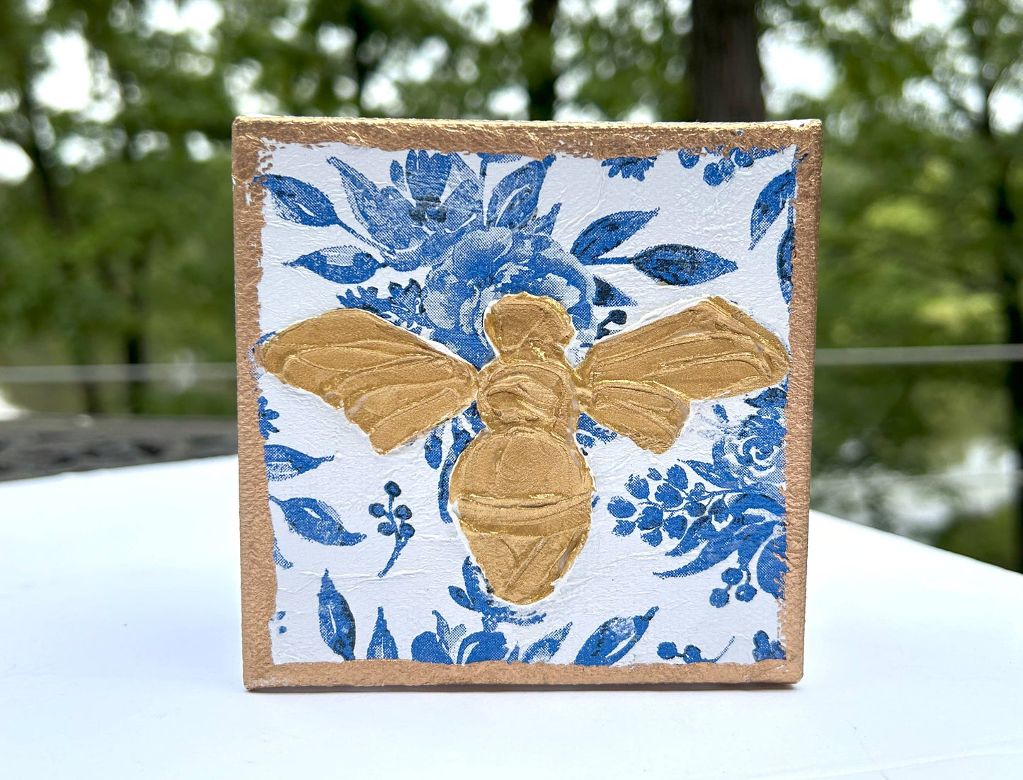 Chinoiserie Art Minis |  botanicals blue white bridal tea : Lemon