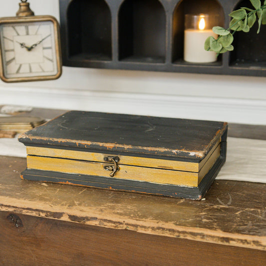 BLACK VINTAGE BOOK BOX