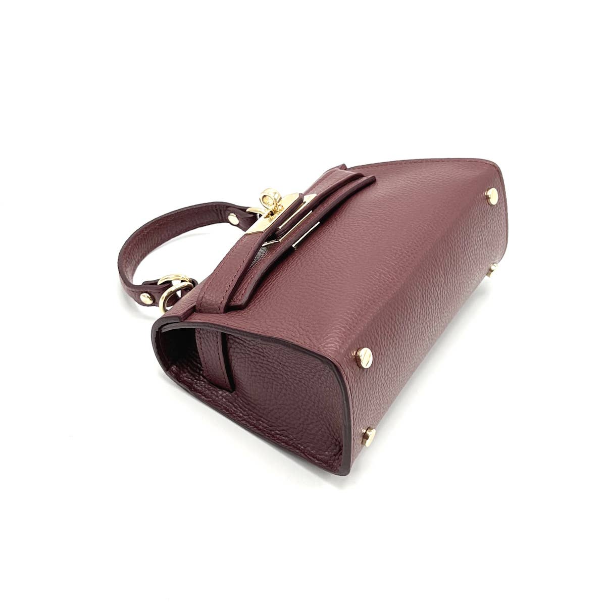Genuine leather shoulder bag, Made in Italy, art. 112609: Camel