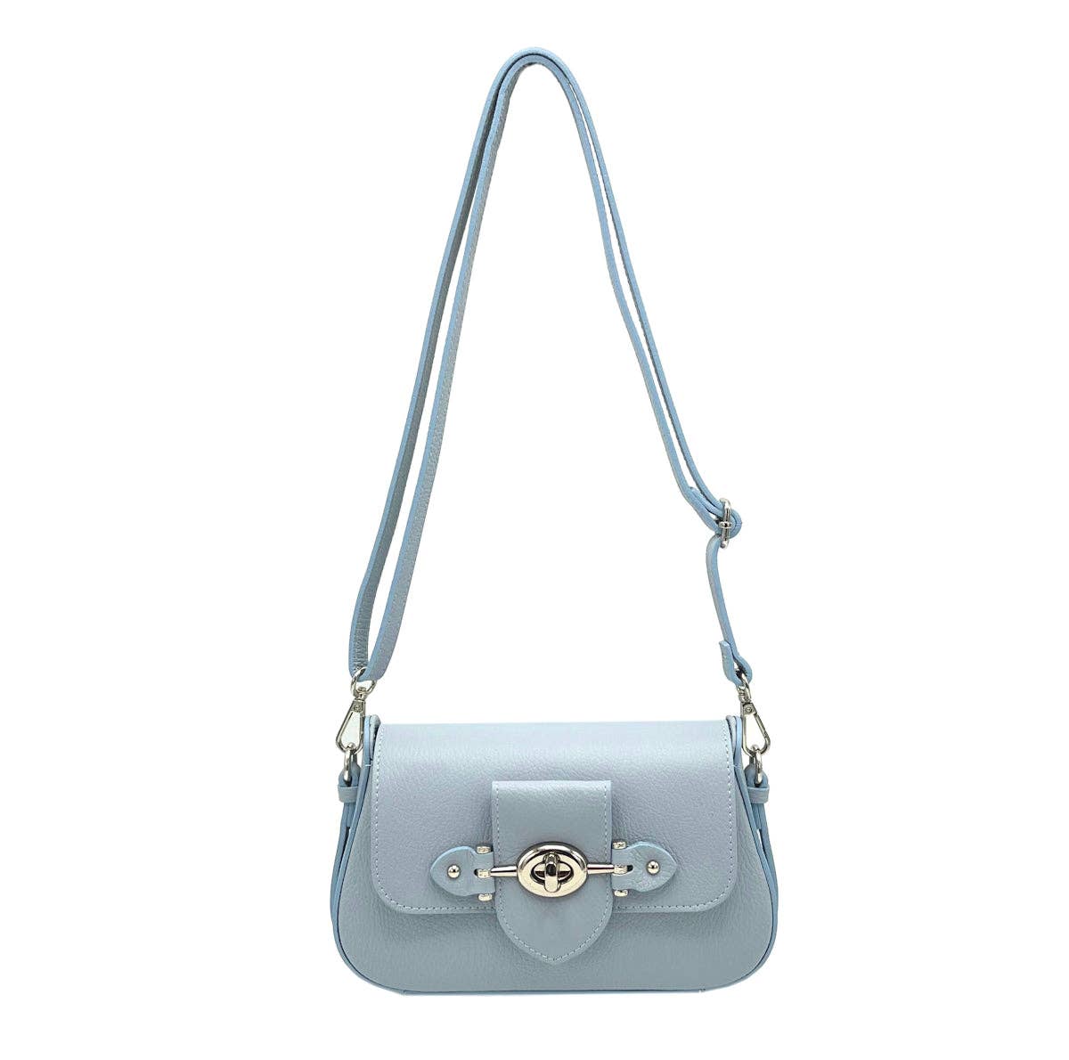 Genuine leather shoulder bag, Made in Italy, art. 112546: Black