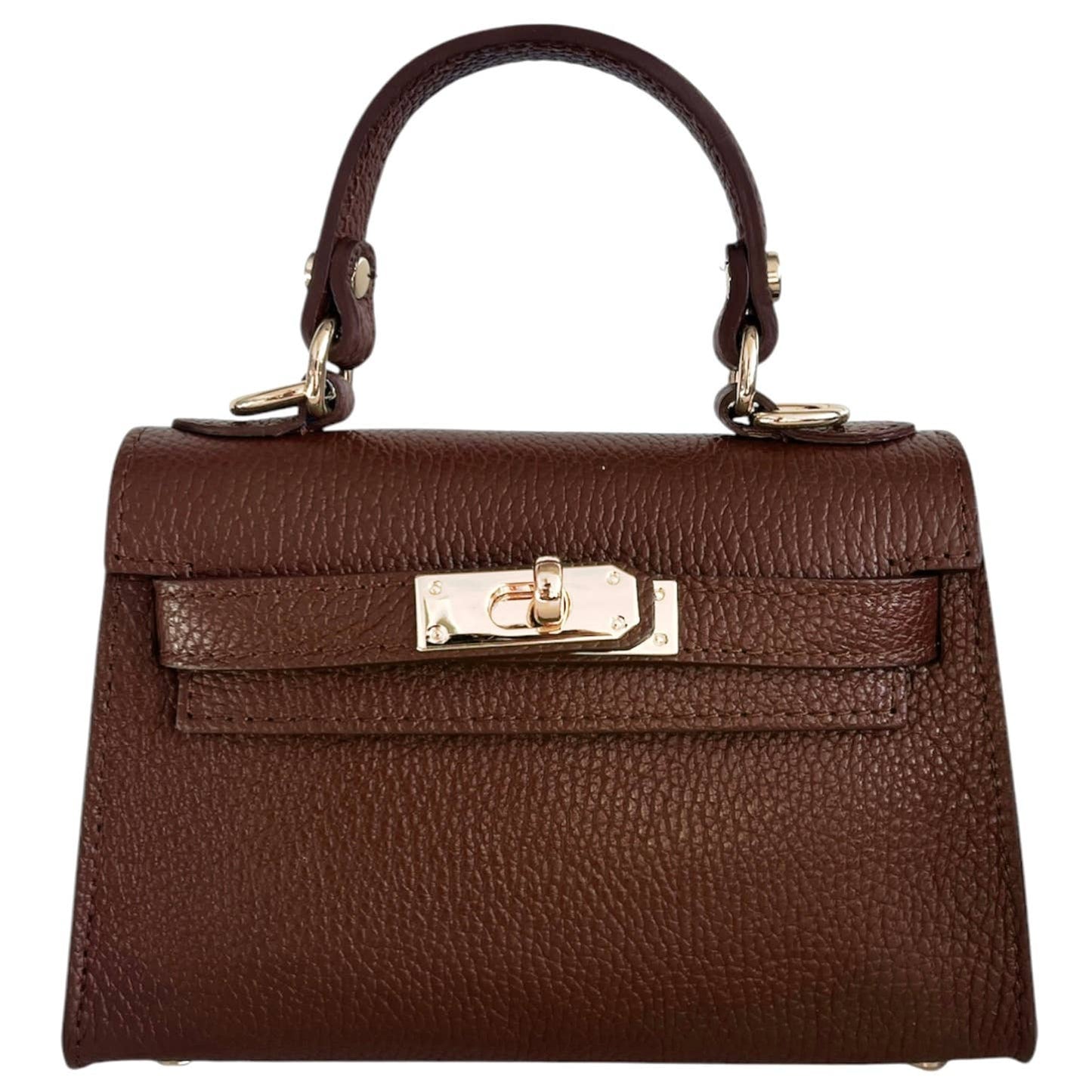 Modarno Dollarno Women's Handbag “Kelly” in genuine leather 21x8x14 cm: Rosso