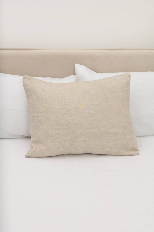 Natural Melange Washed Linen Pillowcase: US King | 51x91 cm