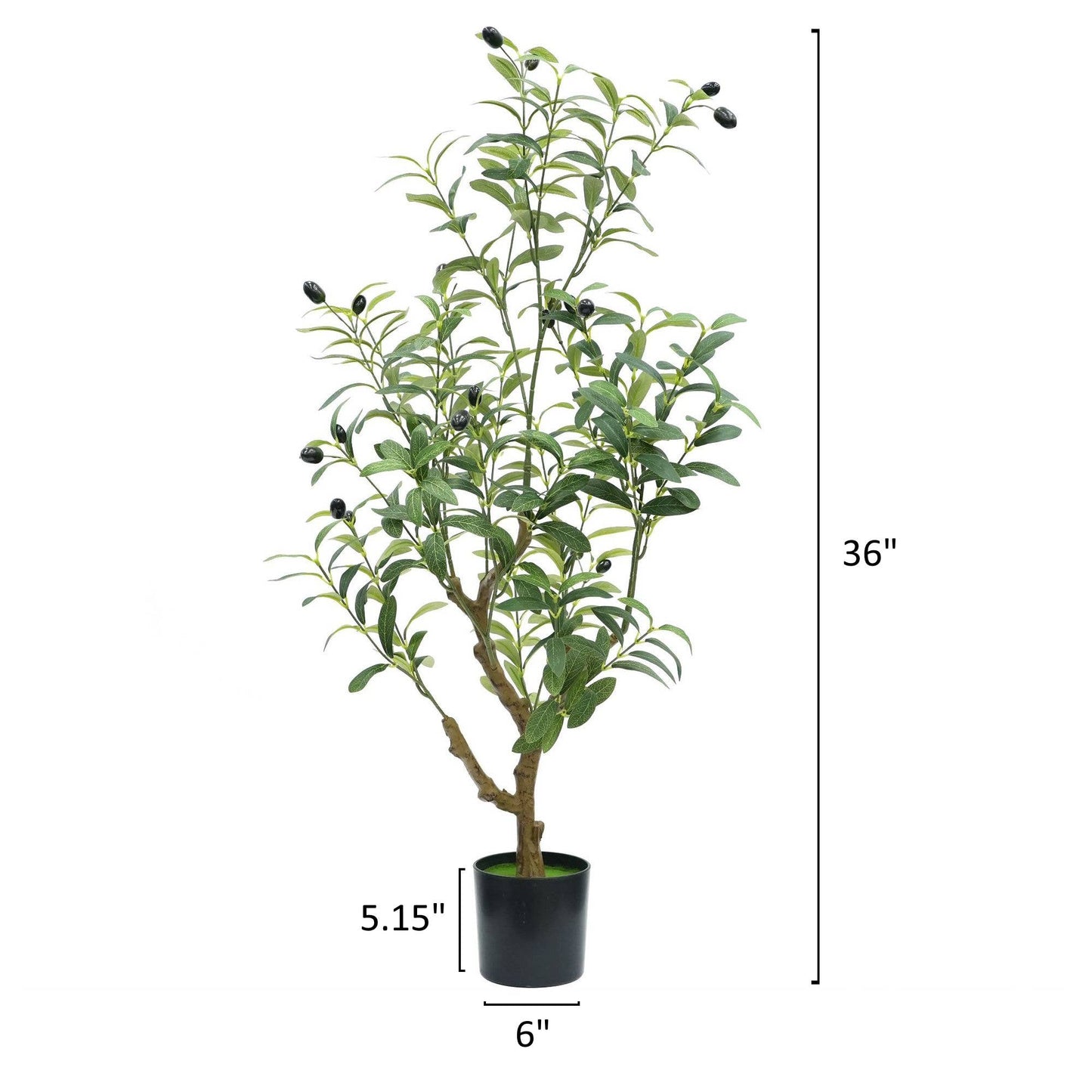 Extra-Dense Foliage-Artificial Quality Realistic Olive Tree: 6-Ft