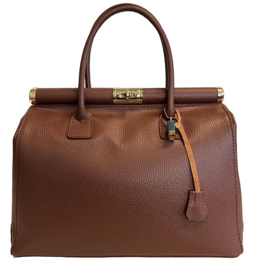 Modarno Handbag Women's Leather Handbag with Shoulder Strap: Brown