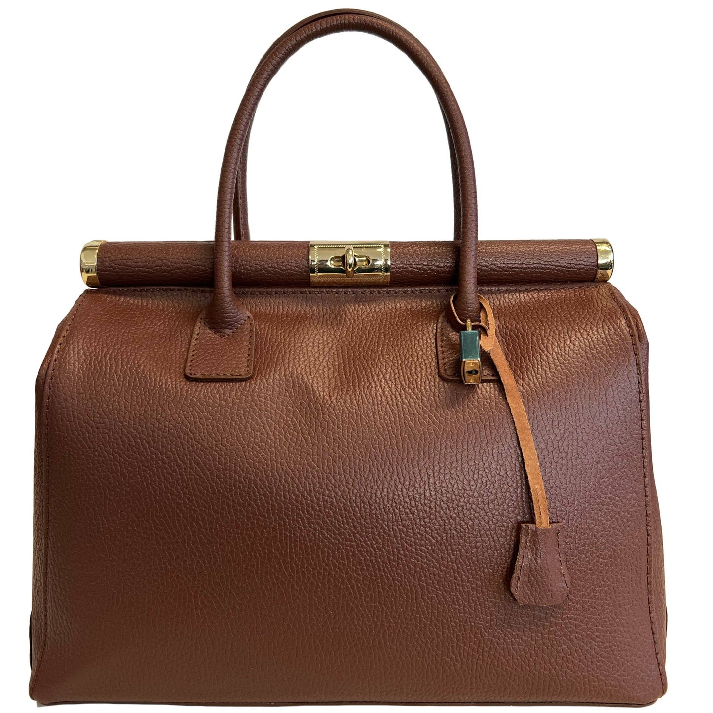 Modarno Handbag Women's Leather Handbag with Shoulder Strap: Beige Leather