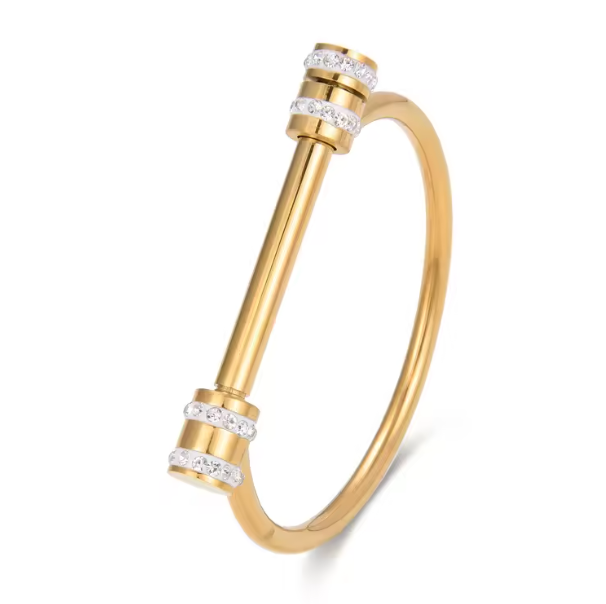Horse Bit Cuff Bracelet- Bangle Cuff- Screw Lock- Waterproof: Original