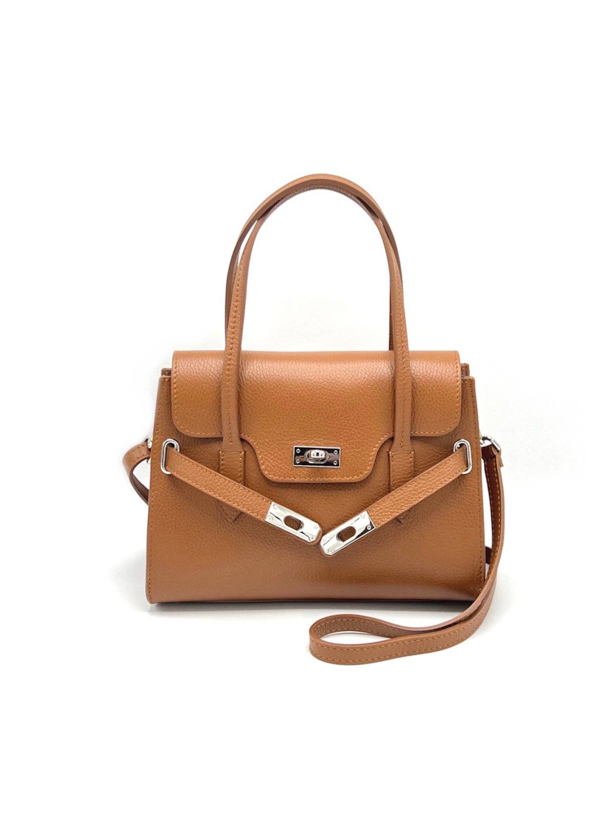 Women's Genuine Leather Shoulder Bag, Made in Italy, art. 112598New: Yellow