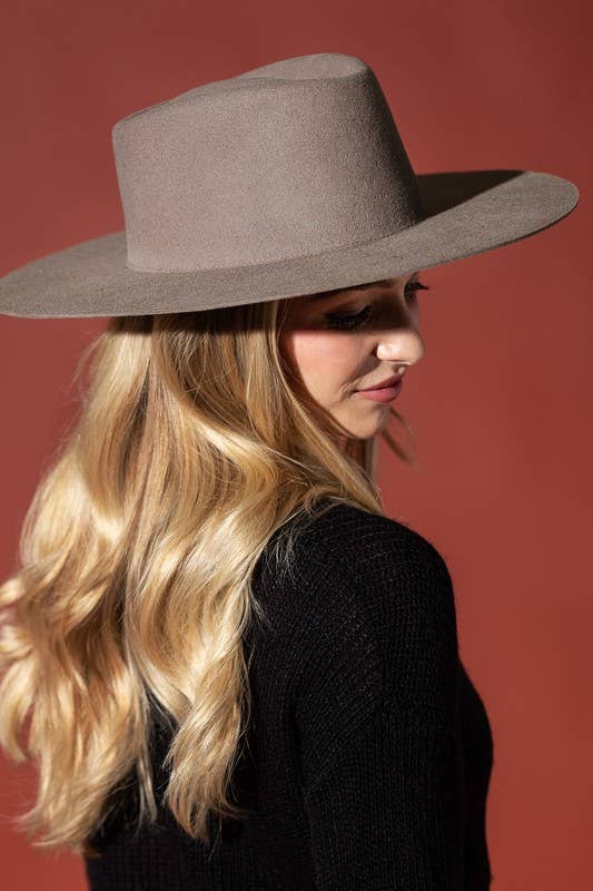 100% Australian Wool Triangular Panama Hat-Blank: RASPBERRY / OS