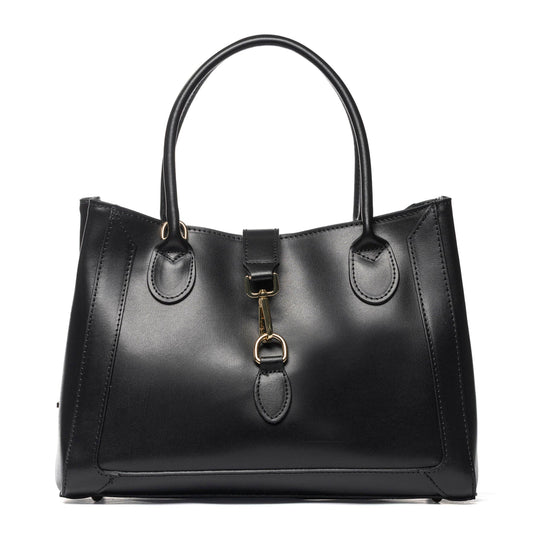 ITALIAN CUOIO TOTE: BLACK