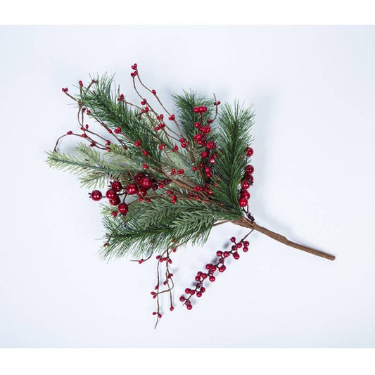 Large Pine Cone & Bell Bouquet with Berries – 17" Festive